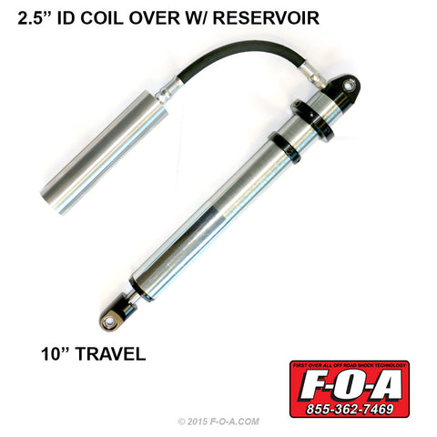 FOA 2.5"x10" Coilover shock with Remote Reservoir